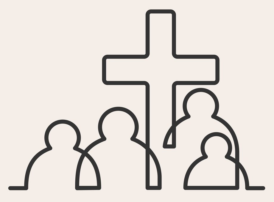 christian people community hipster vintage vector icon illustration